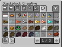 The custom creative GUI